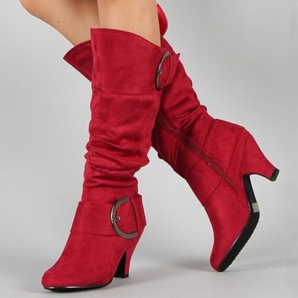 (SALE 2 for 20) New Soft Suede High Heel Boots